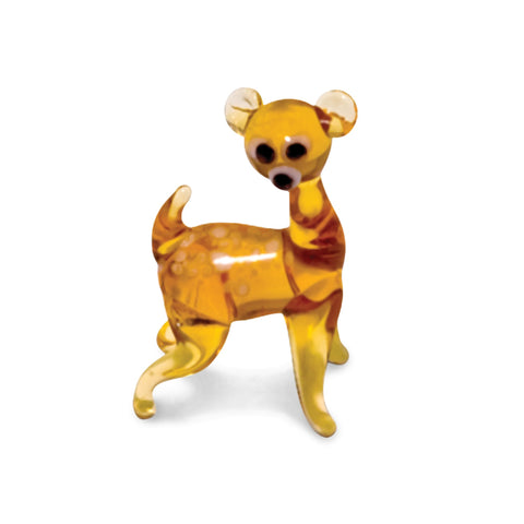Kid the Chihuahua Collectible Miniature Glass Figurine in Tynies Collector's Frame