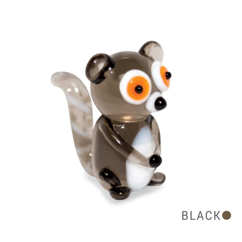 Rara the Raccoon Collectible Miniature Glass Figurine in Tynies Collector's Frame