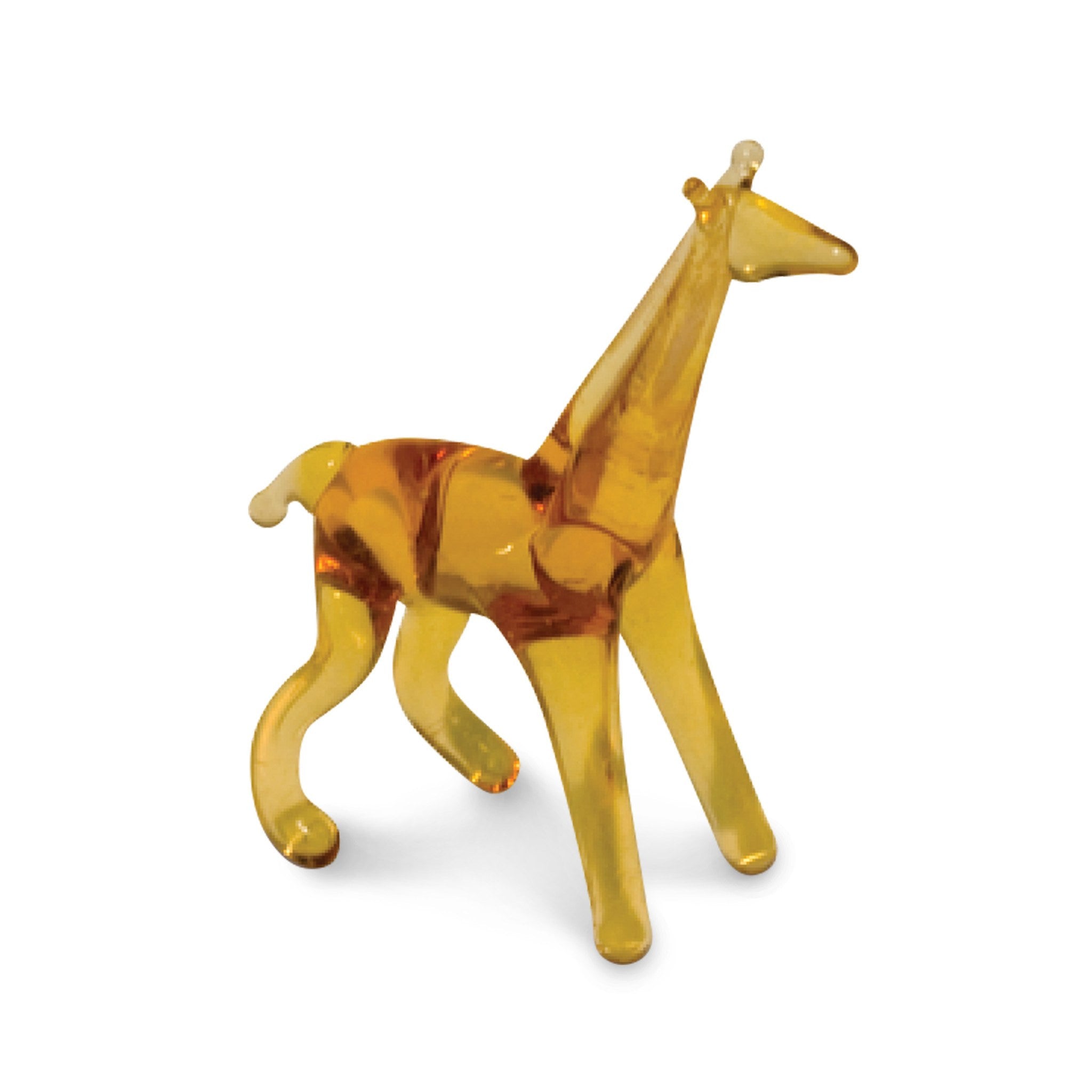 Gee the Giraffe Collectible Miniature Glass Figurine in Tynies Collector's Frame