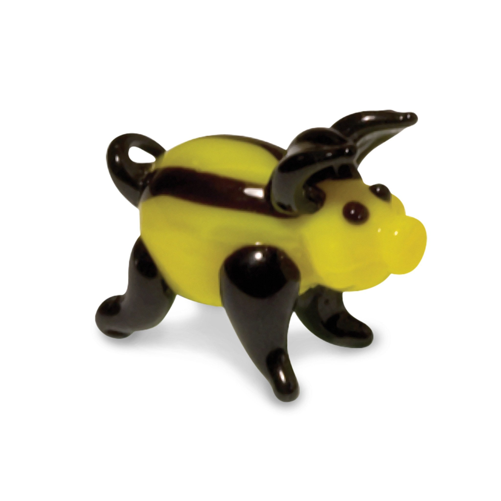 May the Pig Collectible Miniature Glass Figurine in Tynies Collector's Frame