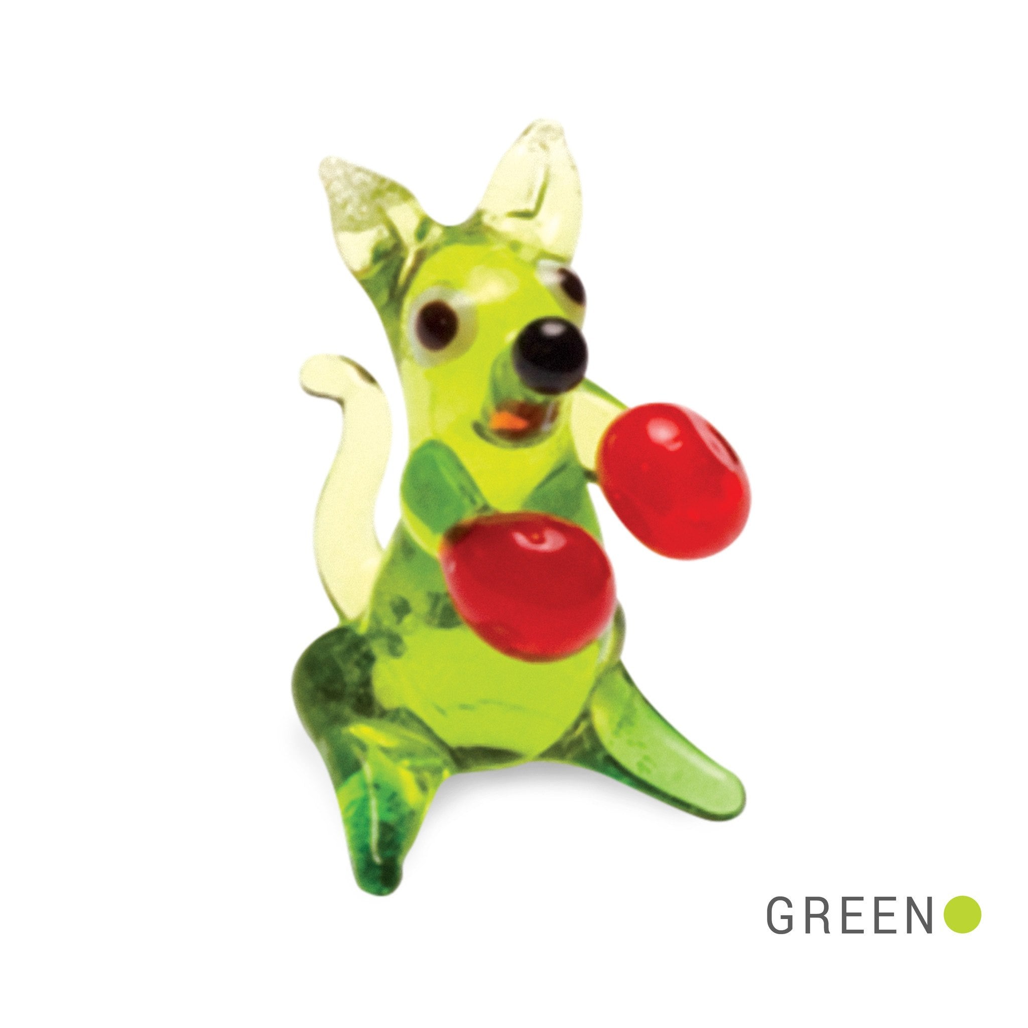 Pac the Kangaroo Collectible Miniature Glass Figurine in Tynies Collector's Frame