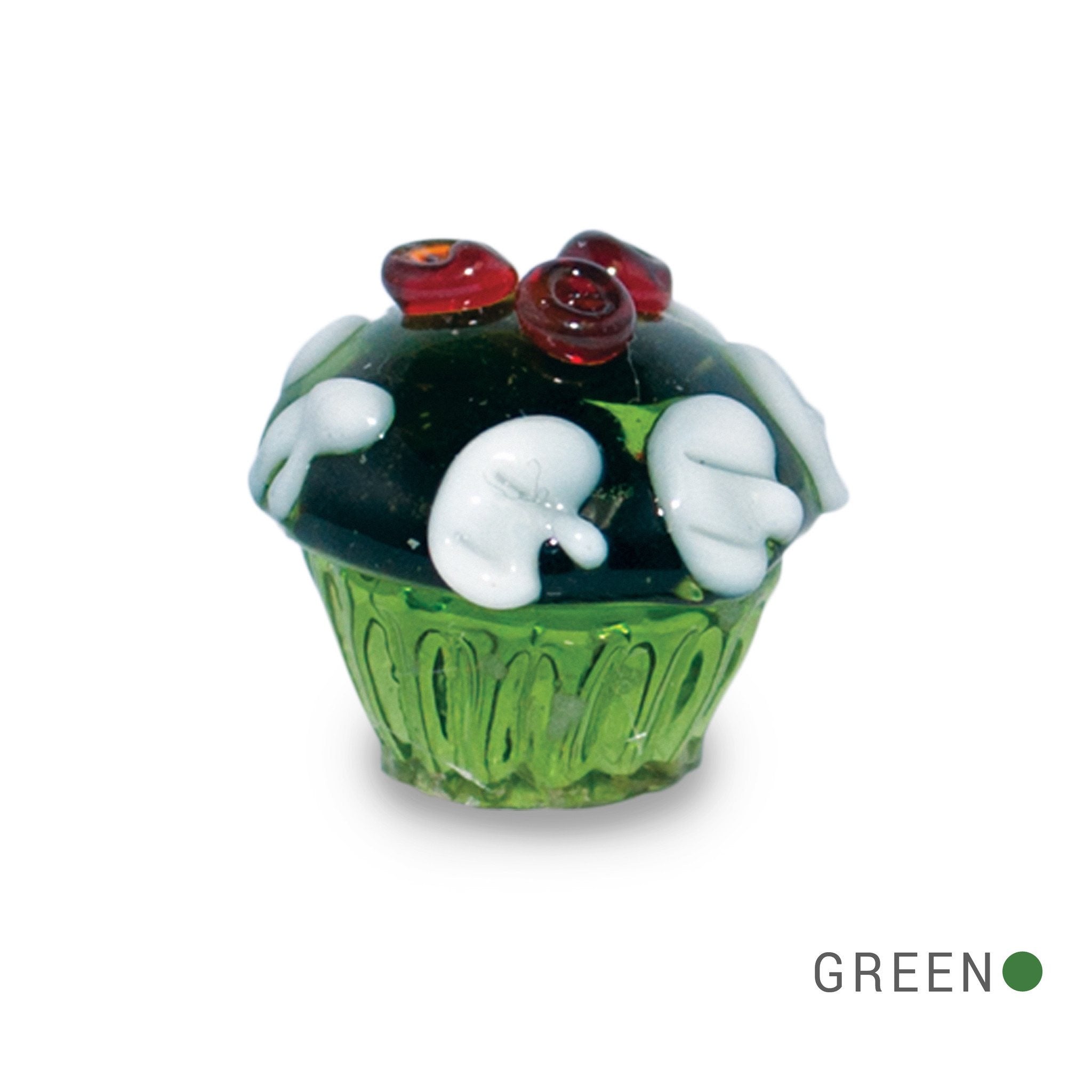 Pure the Chocolate Cupcake Collectible Miniature Glass Figurine in Tynies Collector's Frame