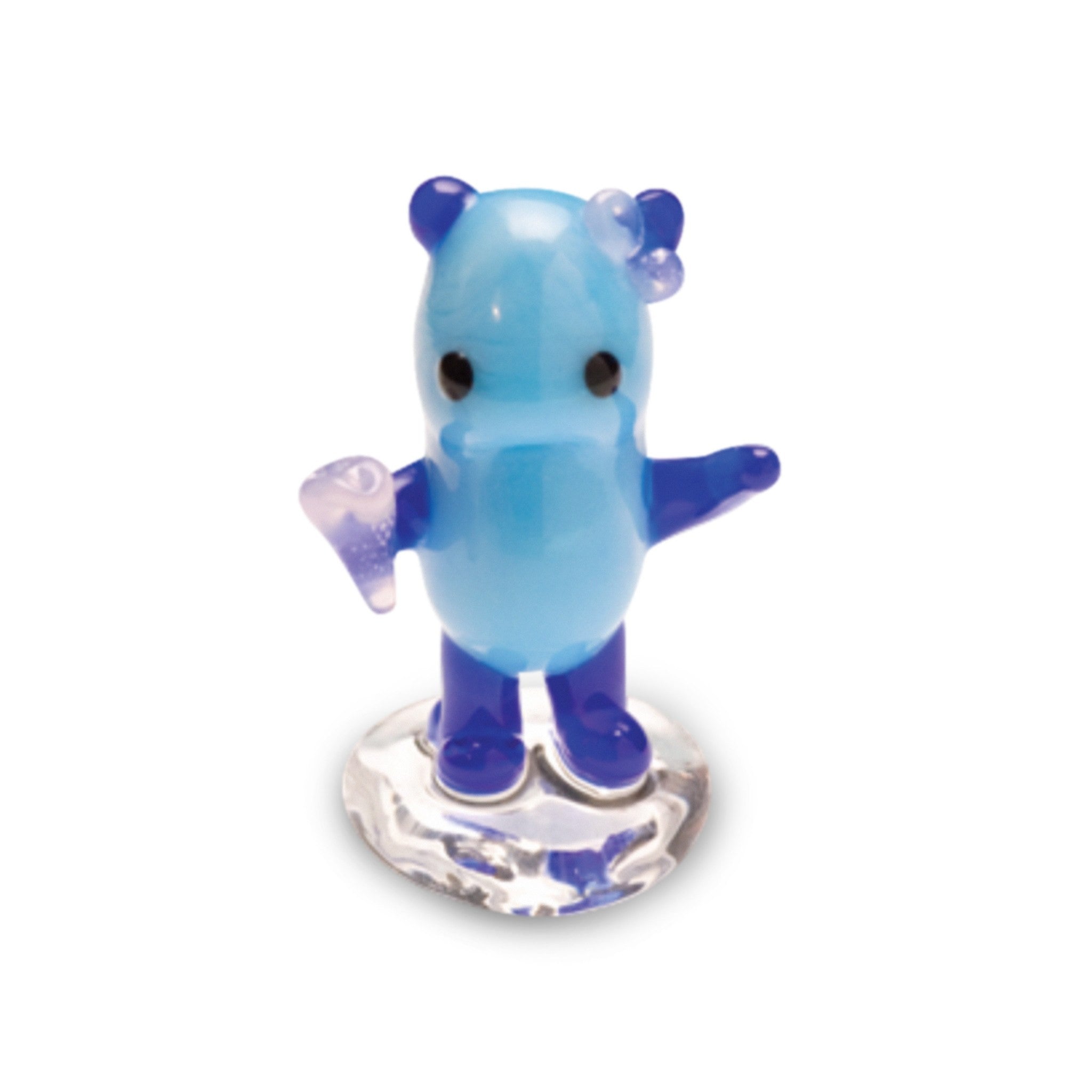 Pandacake - Pecanpals Collectible Miniature Glass Figurine in Tynies Collector's Frame