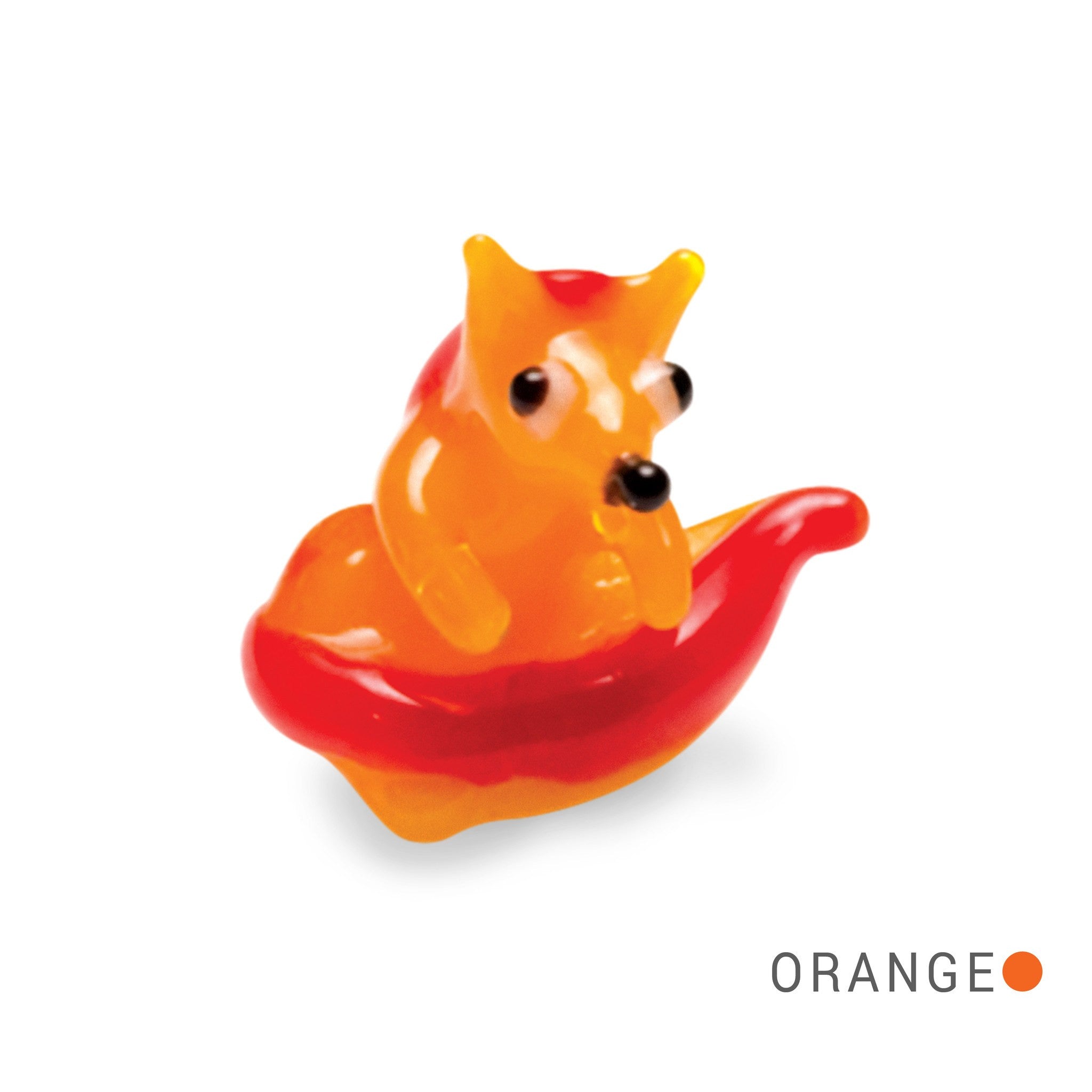 Red the Red Fox Collectible Miniature Glass Figurine in Tynies Collector's Frame