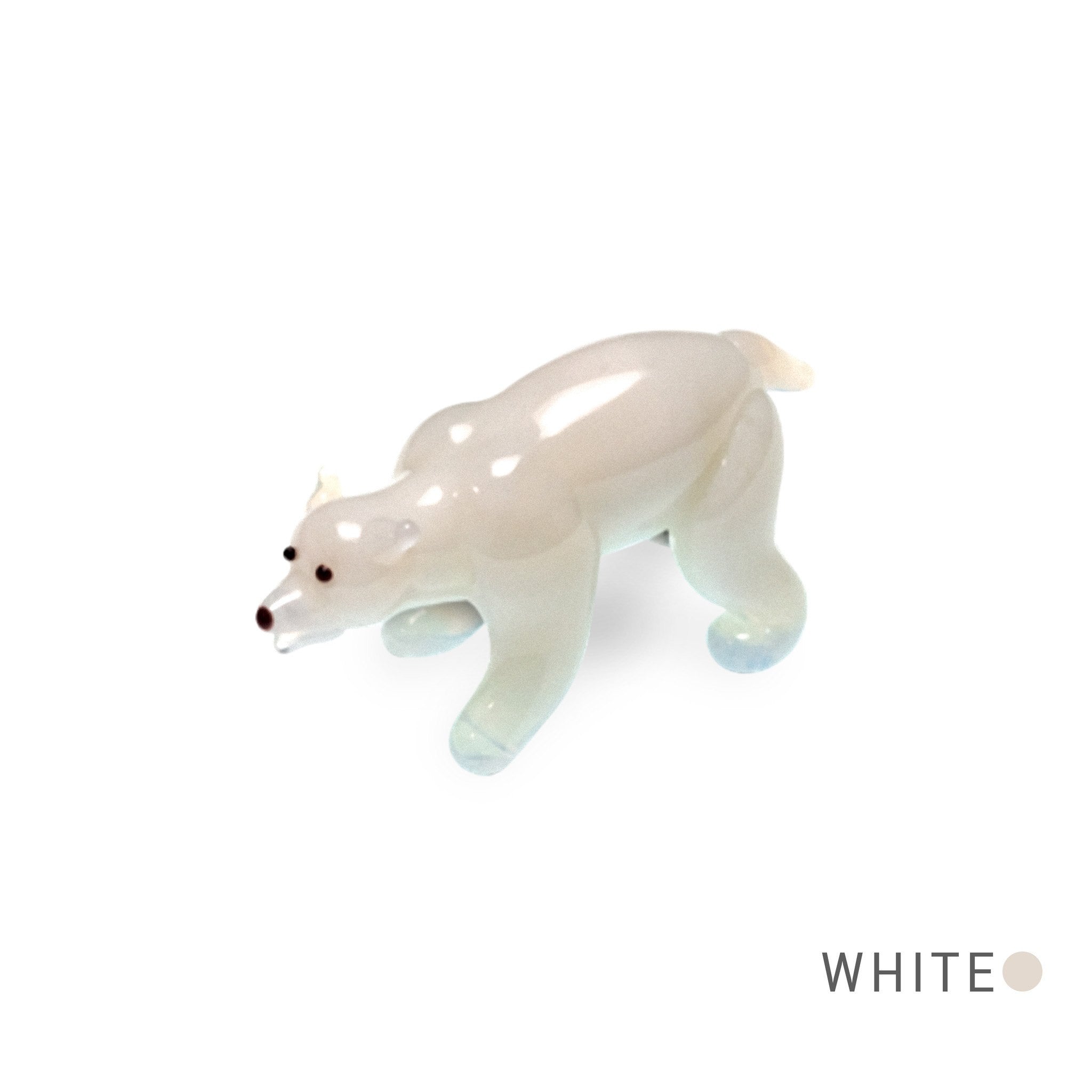 Snow the Polar Bear Collectible Miniature Glass Figurine in Tynies Collector's Frame
