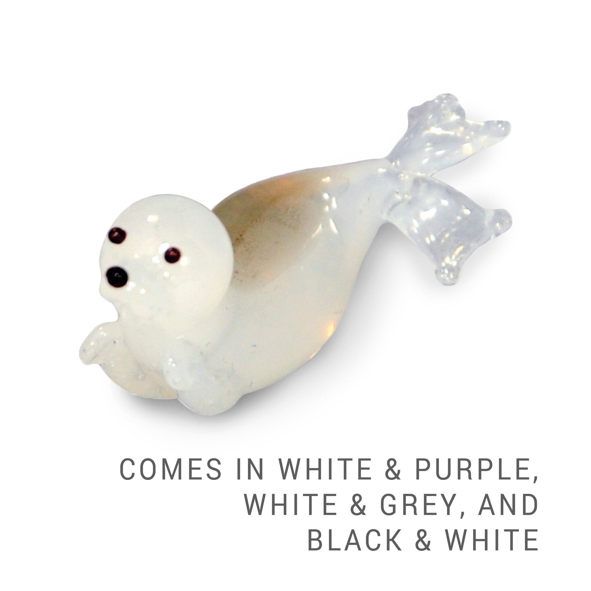 Tina the Seal Collectible Miniature Glass Figurine in Tynies Collector's Frame