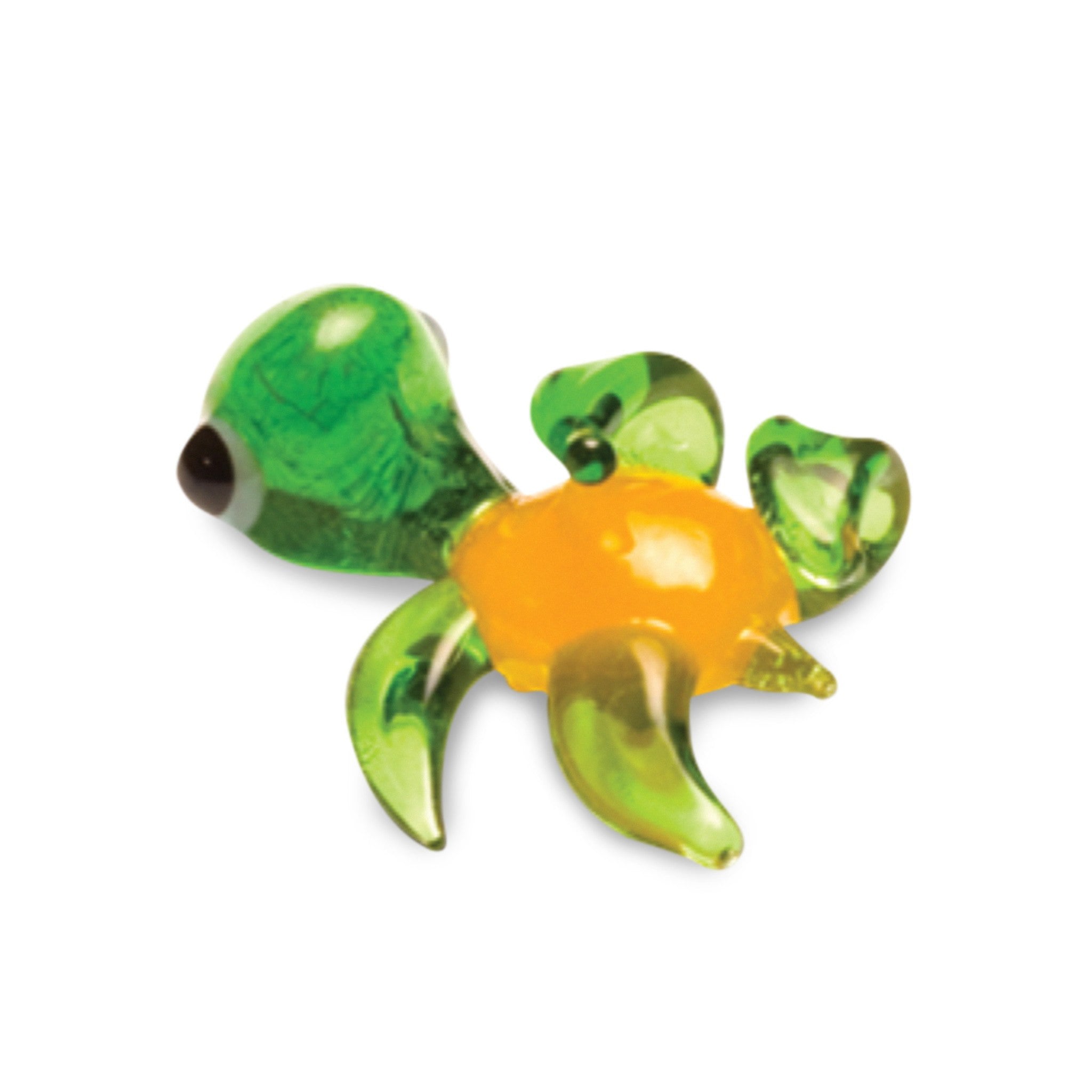 Tut the Sea Turtle Collectible Miniature Glass Figurine in Tynies Collector's Frame