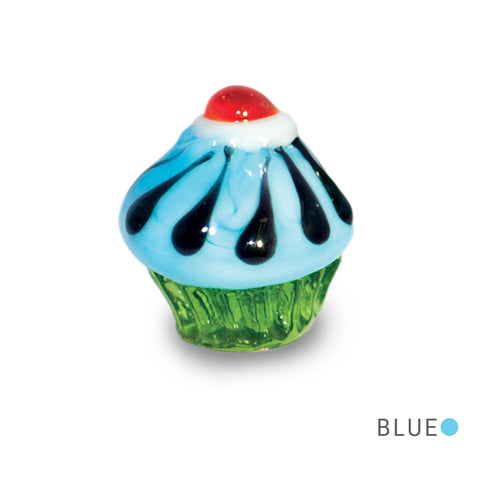 Diny the Blue Frost Cupcake (in Tynies Collector's Frame) Miniature glass figurines 