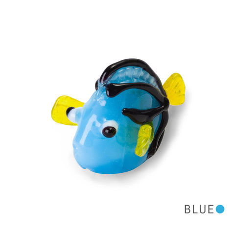 DORA the Blue Hippo Tang Fish (in Tynies Collector's Frame) Miniature glass figurines 