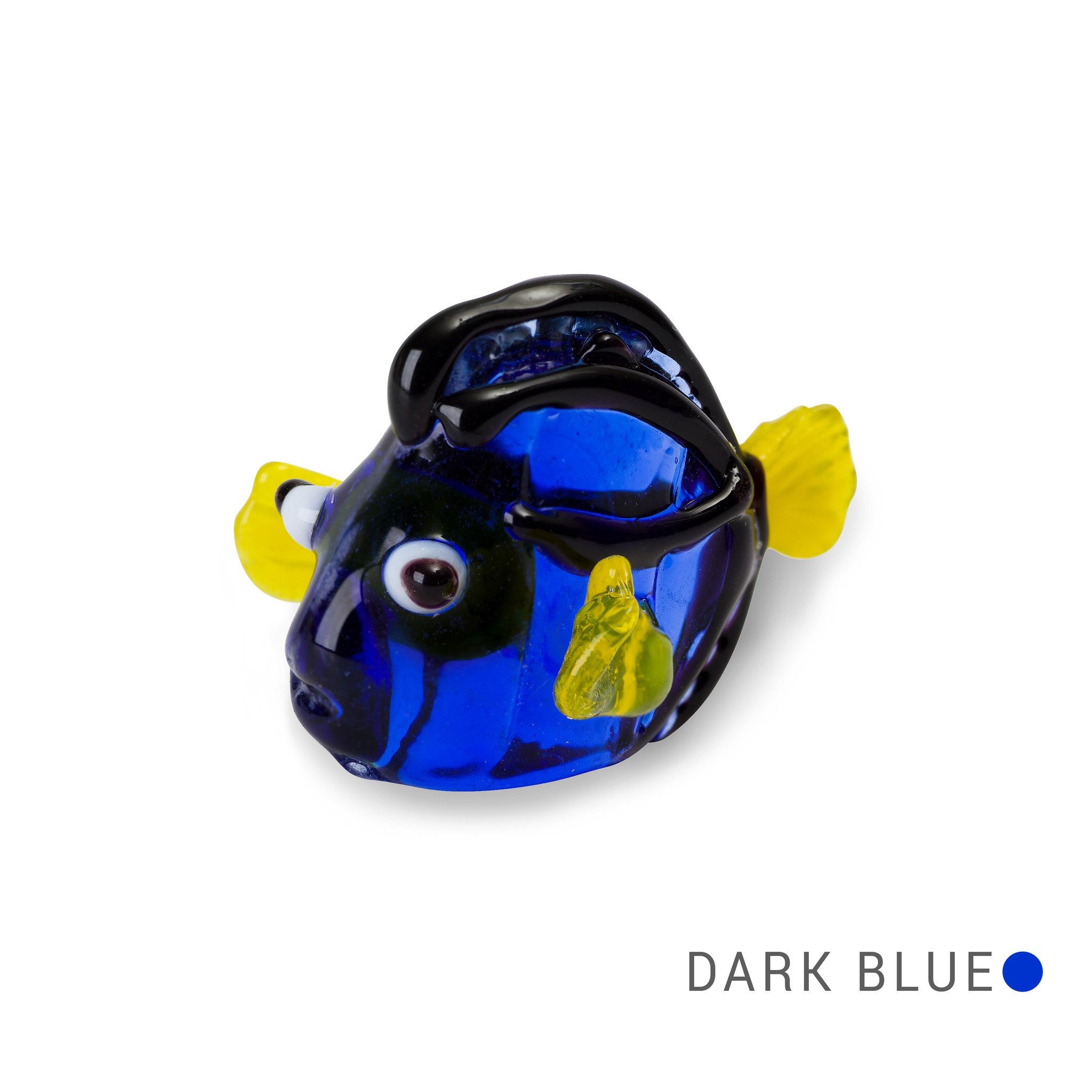 DORA the Blue Hippo Tang Fish (in Tynies Collector's Frame) Miniature glass figurines 