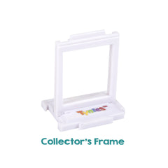 Collectors frame for miniature glass figurines 