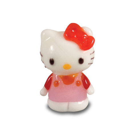 Hello Kitty - Pink Dress, Red Shirt, Standing (in Tynies Collector's Frame) Miniature glass figurines 