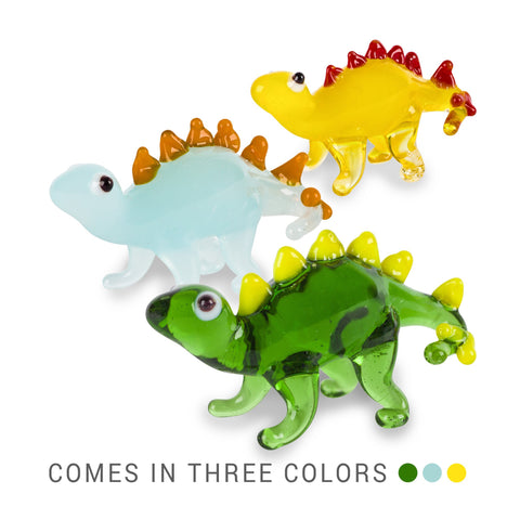 JAKE the stegosaurus dino (in Tynies Collector's Frame) Miniature glass figurines 