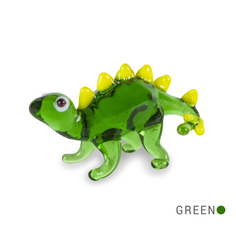 JAKE the stegosaurus dino (in Tynies Collector's Frame) Miniature glass figurines 