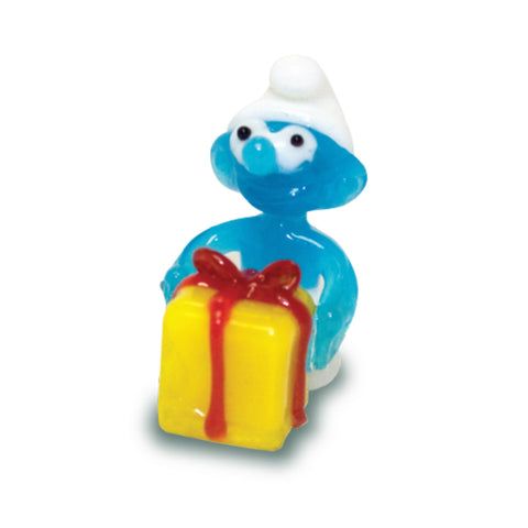 Baby Smurf Collectible Miniature Glass Figurine in Tynies Collector's Frame