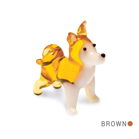 Kit the Akita Dog (in Tynies Collector's Frame) Miniature glass figurines 