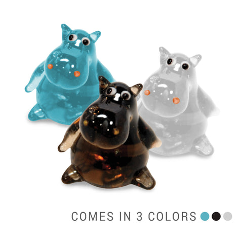 Moly the Hippo (in Tynies Collector's Frame) Miniature glass figurines 