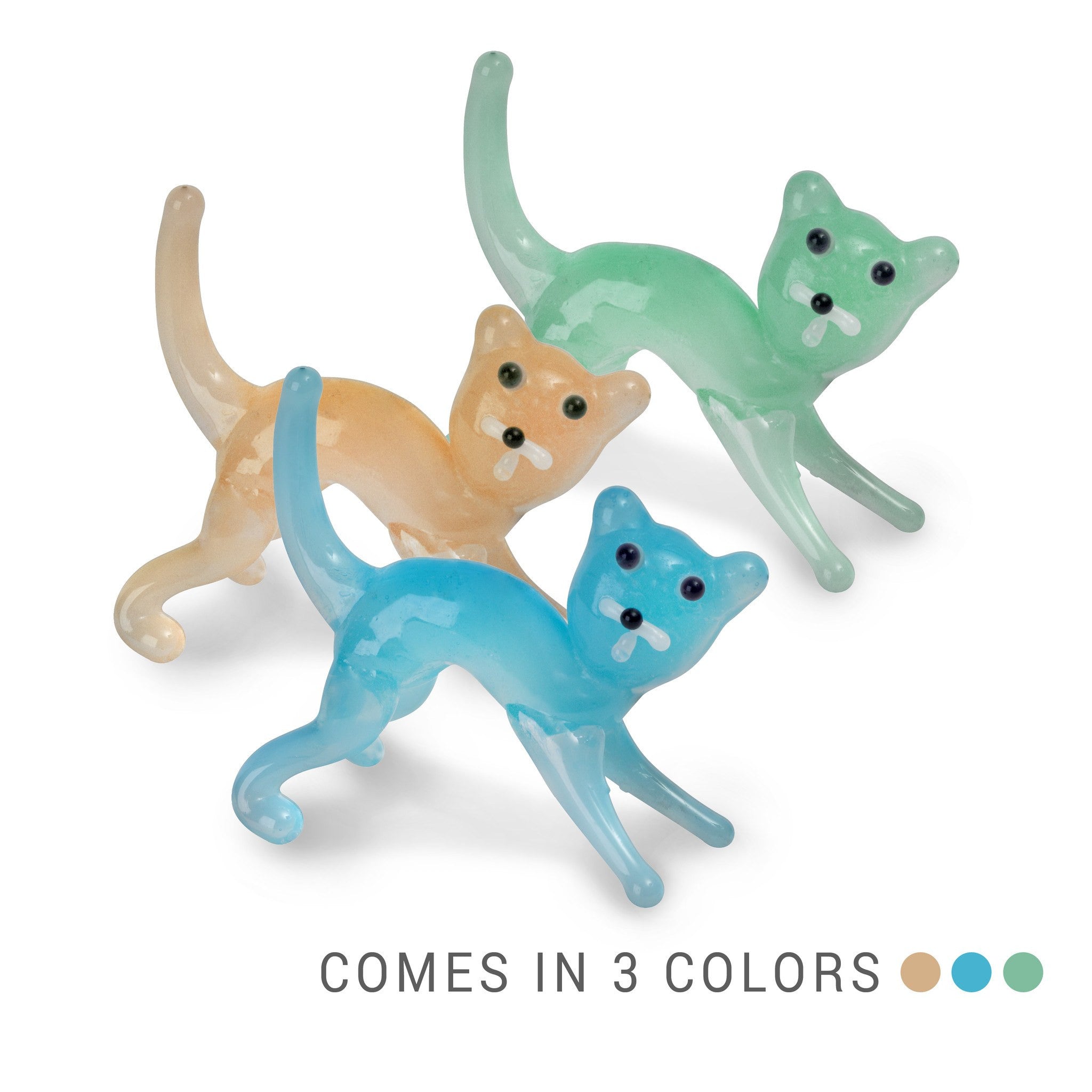 NIP the perky cat (in Tynies Collector's Frame) Miniature glass figurines 