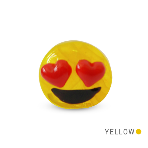 VAL the Heart Eyes Emoji (in Tynies Collector's Frame) Miniature glass figurines 