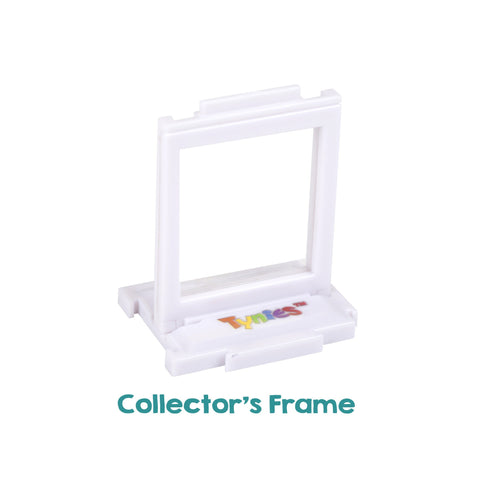 White Collector's Frame - (empty) Miniature glass figurines 